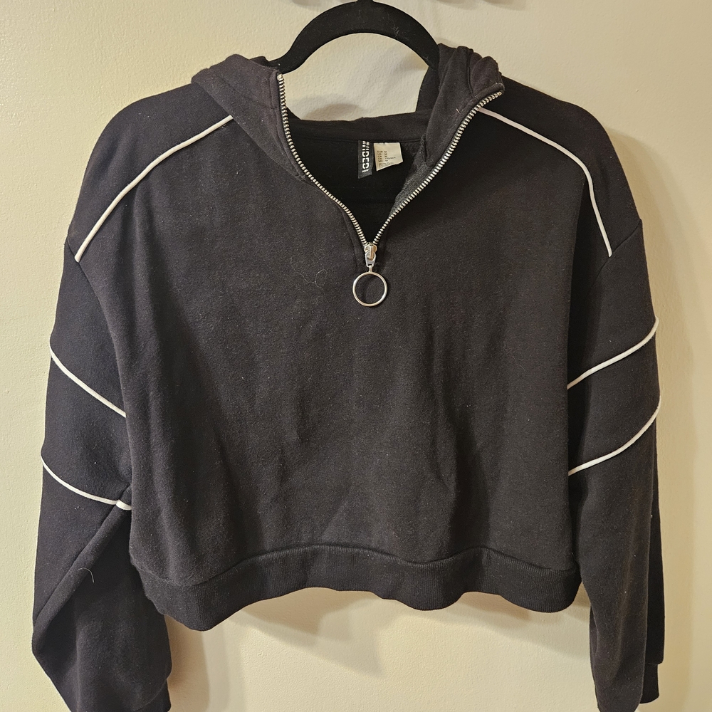 H&M Divided Black Jacket with Silver Accents